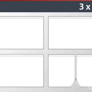Seitenwand-Set für das Faltzelt FleXtents 3x3m, Weiß