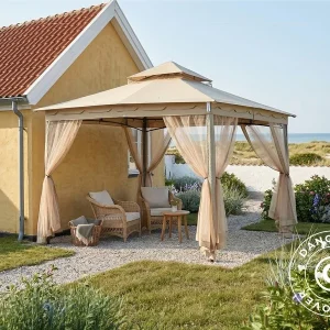 Moskitonetz für Pavillon Horus, 3,4x3,4m, Beige