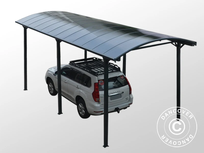 Carport XL Boston, 3,59x7,62x3,6m, Grau - Image 5