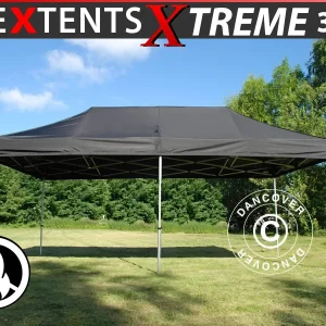 Faltzelt FleXtents Xtreme 50 3x6m Schwarz, Flammenhemmend