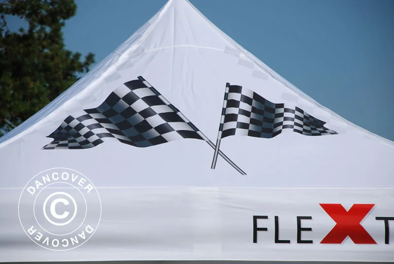 Faltzelt FleXtents PRO mit vollflächigem Digitaldruck, 2x2m - Image 4