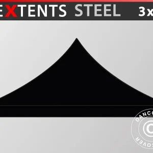 Dachplane für Faltzelt FleXtents Steel und Basic v.3 3x3m, schwarz