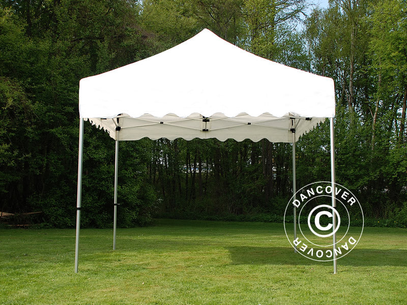 Faltzelt FleXtents PRO Steel "Wave" 3x3m Weiß, mit 4 Gardinen - Image 6