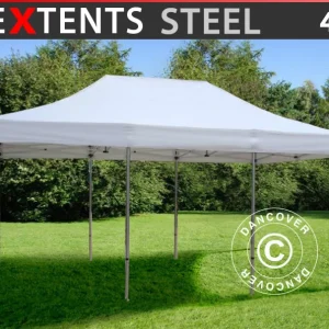 Faltzelt FleXtents Steel 4x6m Weiß
