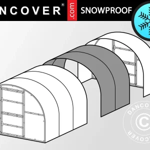 Polycarbonat-Gewächshaus Erweiterung, TITAN Arch 280, 6m², 3x2m, Silber