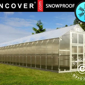 Gewächshaus Polycarbonat TITAN Classic 480, 23,8m², 2,35x10,12m, Silber