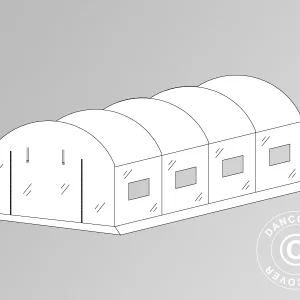 Plane für Foliengewächshaus, 3x6x2m, Folie 180 Mikron, durchsichtig