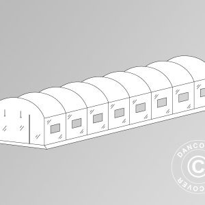 Plane für Foliengewächshaus, 4x10,6x2m, Folie 180 Mikron, durchsichtig