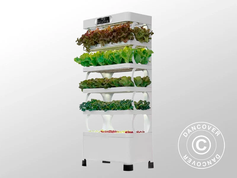 Hydrokultur-Pflanzschrank mit LED, 0,77x0,4x1,7m, Weiß - Image 4