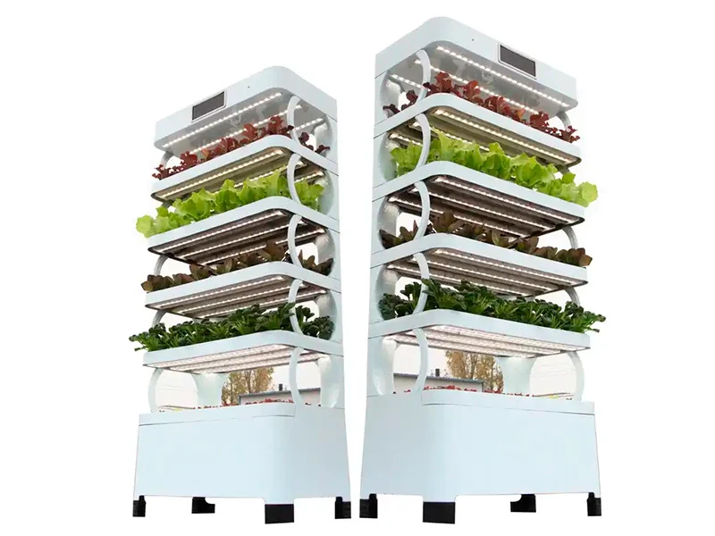 Hydrokultur-Pflanzschrank mit LED, 0,77x0,4x1,7m, Weiß - Image 5