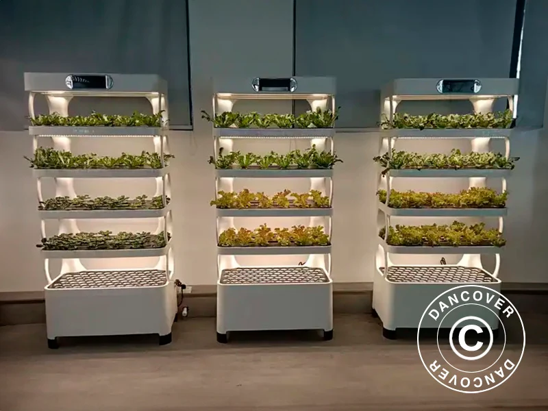 Hydrokultur-Pflanzschrank mit LED, 0,77x0,4x1,7m, Weiß - Image 6