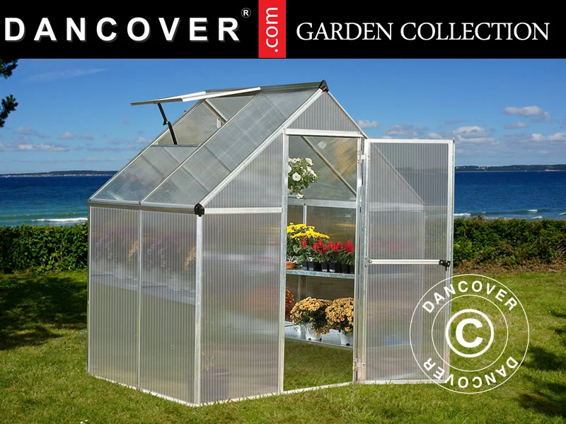 Gewächshaus Polycarbonat 2,3m², Palram/Canopia, 1,85x1,26x2,08m, silber - Image 2