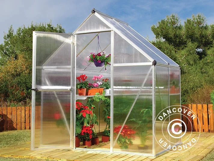 Gewächshaus Polycarbonat 2,3m², Palram/Canopia, 1,85x1,26x2,08m, silber - Image 5