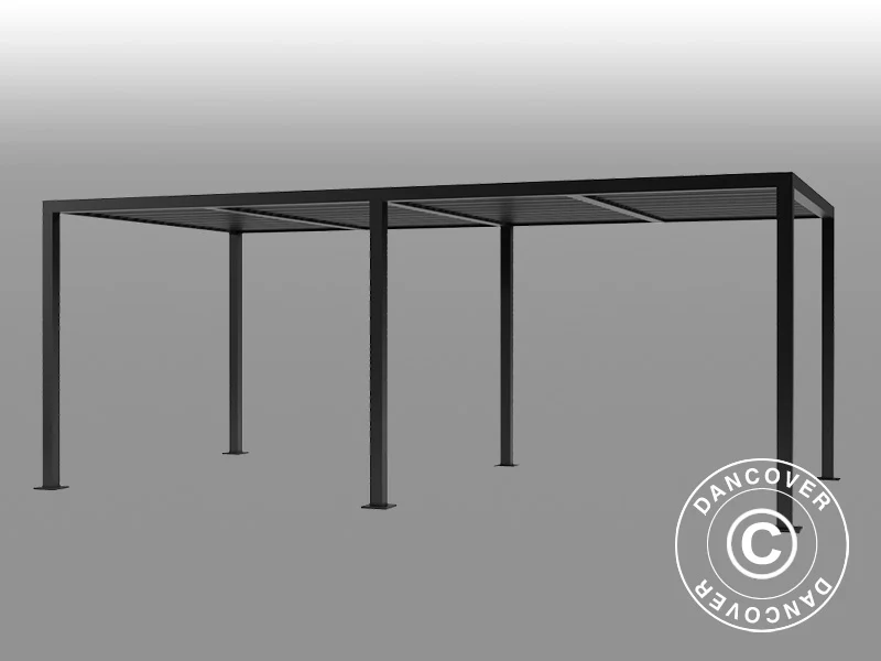 Bioklimatische Pergola pavillon San Pablo Alu+, 4x5,8m, Schwarz - Image 6