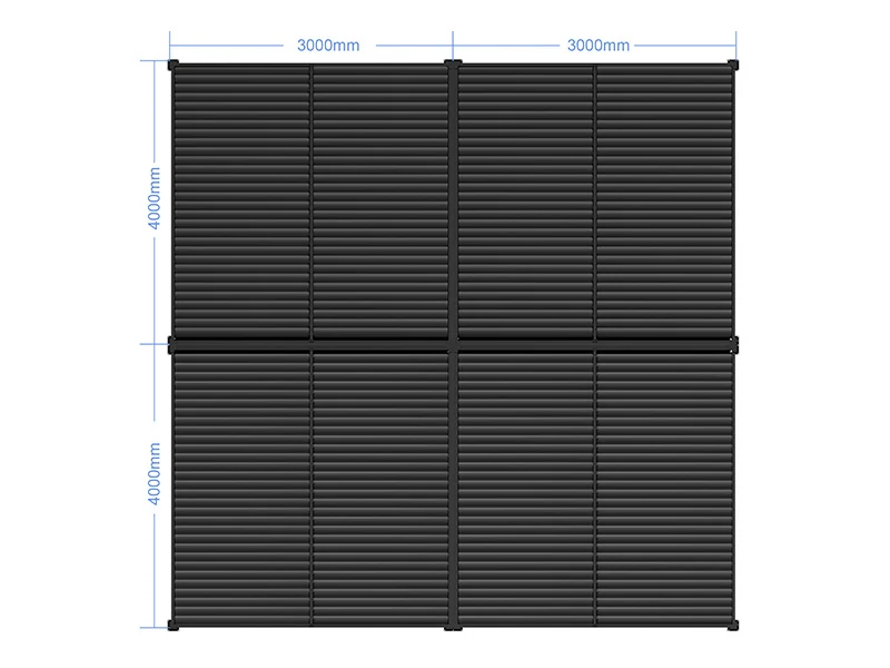 Bioklimatischer pergola pavillon San Pablo Alu+, 3x4m, Schwarz/Weiß, 4 Stk. - Image 6