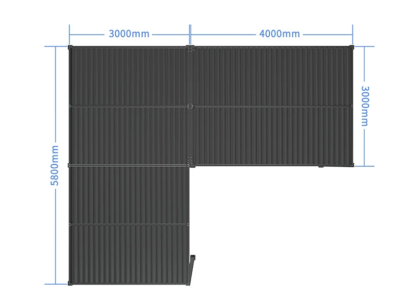 Bioklimatische Pergola Pavillon San Pablo Alu+, 3x4m, 3x5,8m, Schwarz, 2 Stk. - Image 7