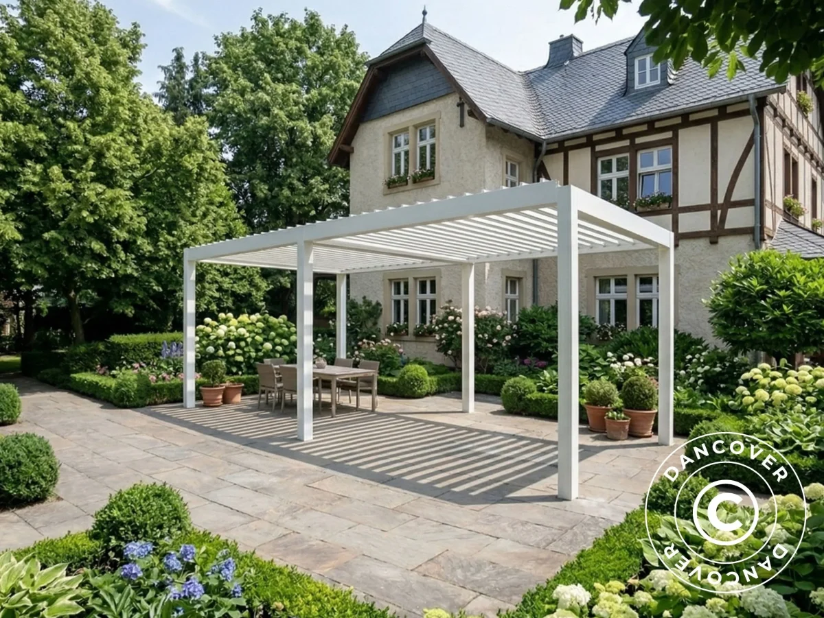 Bioklimatischer Pergola Pavillon San Pablo Steel+, 4x5,8m, Weiß - Image 3
