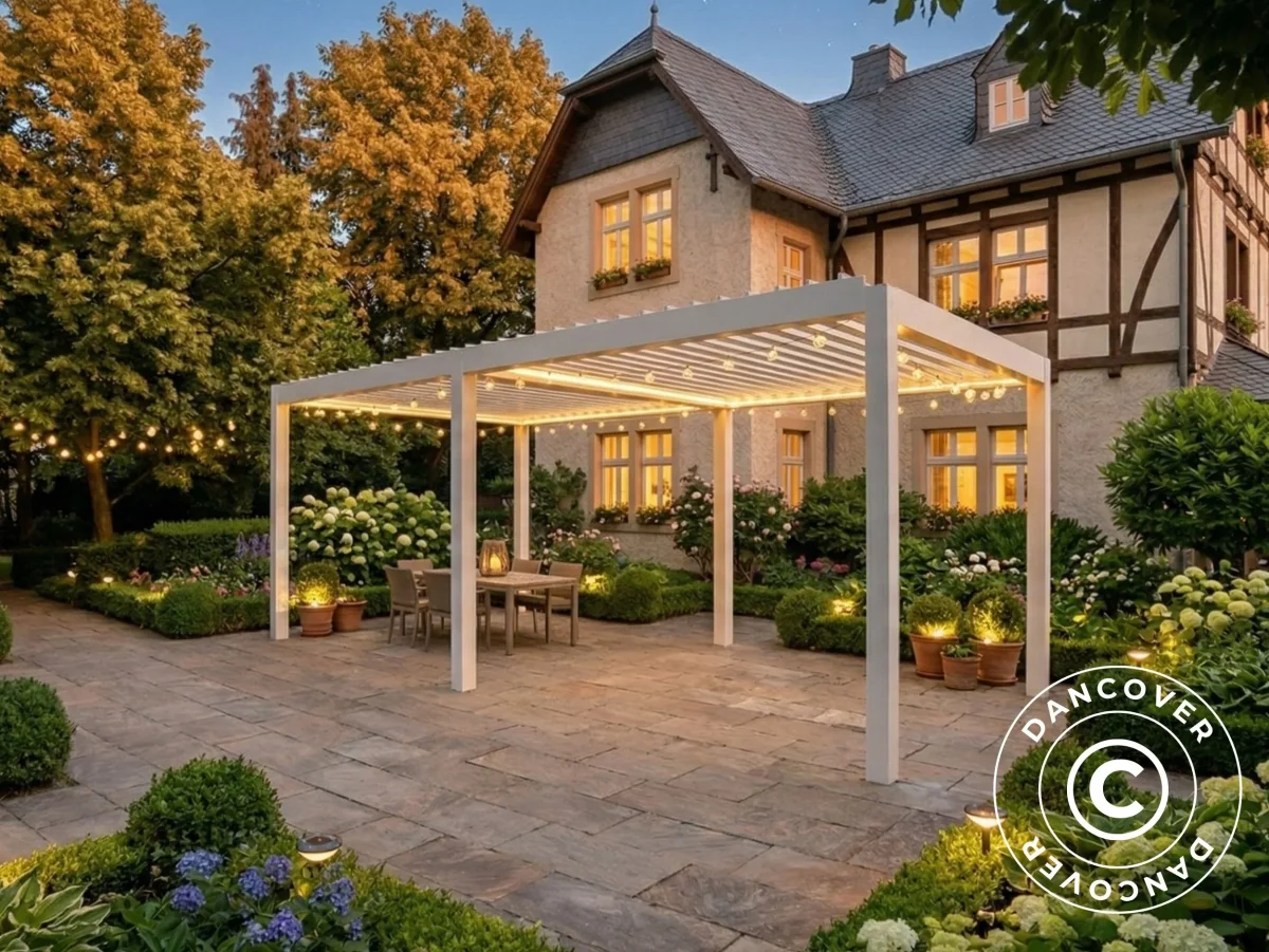 Bioklimatischer Pergola Pavillon San Pablo Steel+, 4x5,8m, Weiß - Image 4