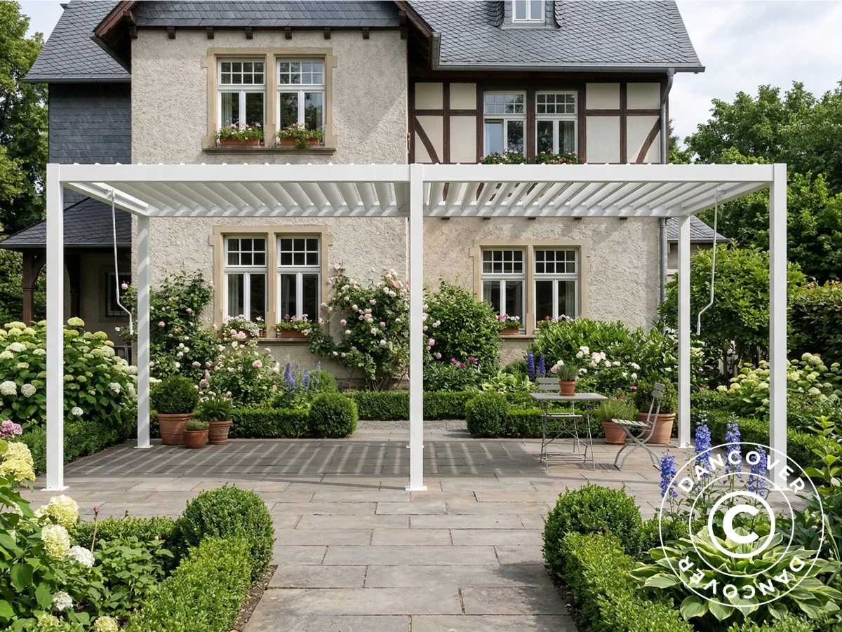 Bioklimatischer Pergola Pavillon San Pablo Steel+, 4x5,8m, Weiß - Image 6