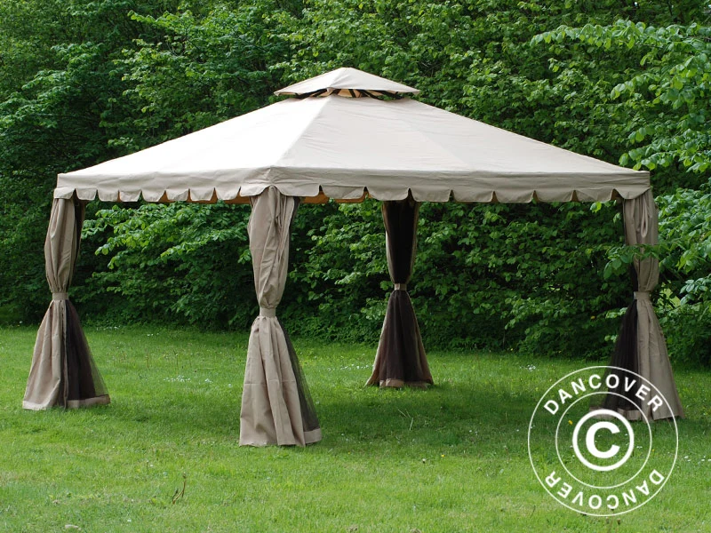 Pavillon Osiris 4x4m, Dunkelbeige - Image 6