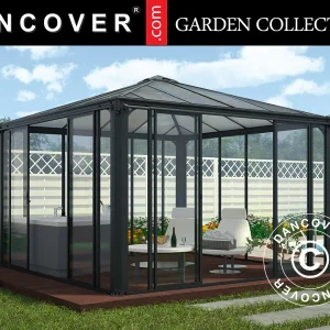 Orangerie, pavillon LEDRO, 12,96m², Palram/Canopia, 3,6x3,6x2,95m, Grau