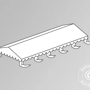 Dachplane für das Partyzelt Exclusive 6x10m PVC, Weiß