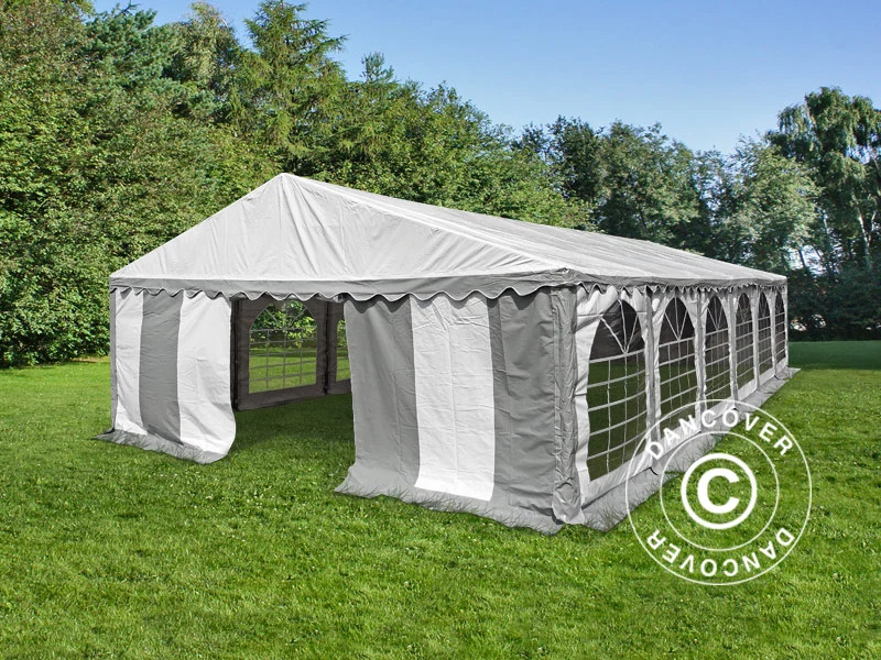 Partyzelt, Exclusive CombiTents® 900 6x12m, 4-in-1, Grau/Weiß - Image 7