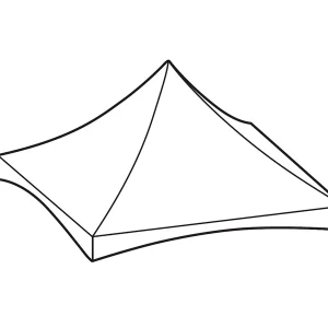 Dachplane für PartyZone Pagoda 6x6 PVC, Weiß