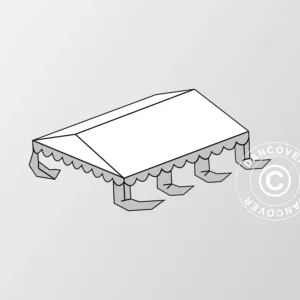 Dachplane für das Partyzelt Original 6x6m PVC, Weiß/Grau