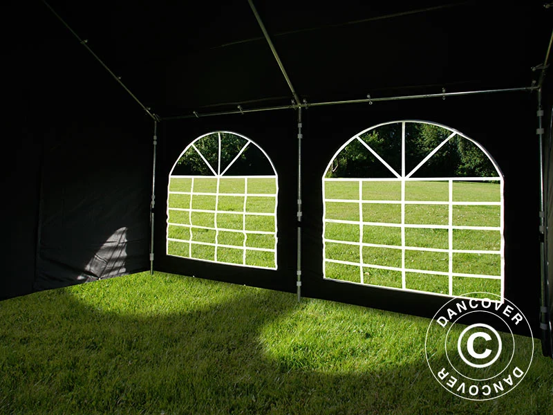 Partyzelt UNICO 4x4m, Schwarz - Image 6