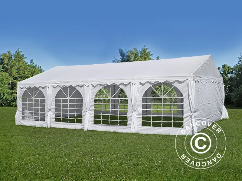 Partyzelt UNICO 5x8m, Weiß - Image 3