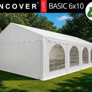 Partyzelt Basic 6x10m PVC 700, Weiß