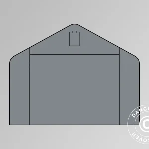Giebelwand/Tür für Lagerzelt PRO 4x6m und 4x8m PE, grau