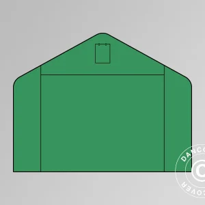 Giebelwand/Tür für Lagerzelt PRO 4x6m, 4x8m, 4x10m und 4x12m PVC, grün