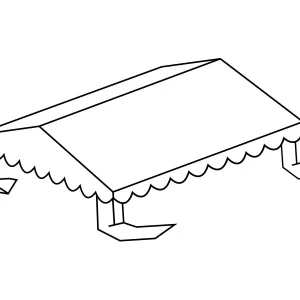 Dachplane für das Partyzelt Plus 5x6m PE, Weiß