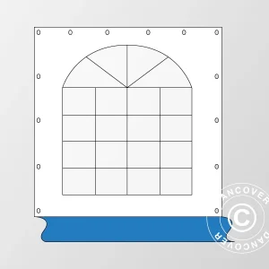 Seitenwand mit Fenster für Partyzelt Exclusive, Weiß/Blau