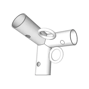 3-Wege-Verbinder mit 3 Ringen, Ø42-54mm