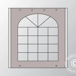 Seitenwand mit Fenster für Partyzelt UNICO, PVC/Polyester, 3m, Sand