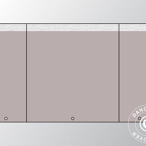 Giebelwand UNICO 5m mit schmaler Tür, Sand