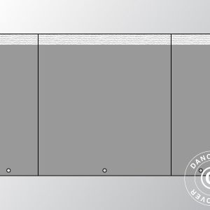 Giebelwand UNICO 5m mit schmaler Tür, Dunkelgrau