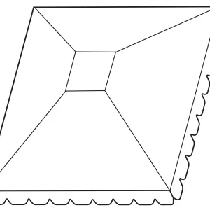 Dach für Pavillon Osiris 3x3m, Dunkelbeige
