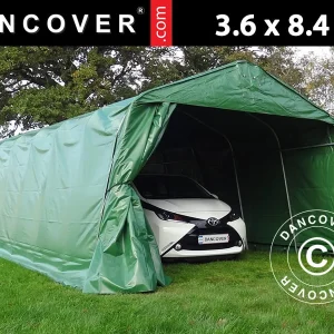 Zeltgarage PRO 3,6x8,4x2,68m PVC, Grün