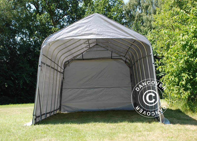 Zeltgarage PRO 3,77x7,3x3,18m PVC, Grau - Image 3