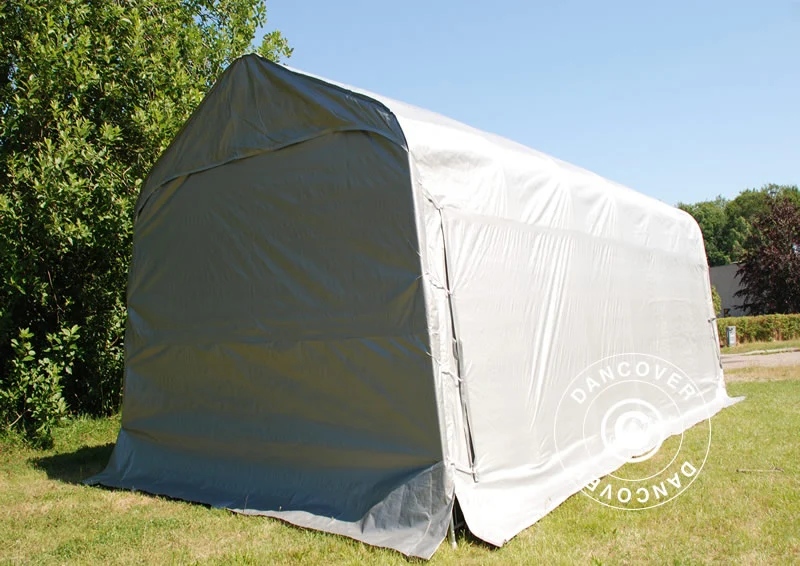 Zeltgarage PRO 3,77x7,3x3,18m PVC, Grau - Image 4