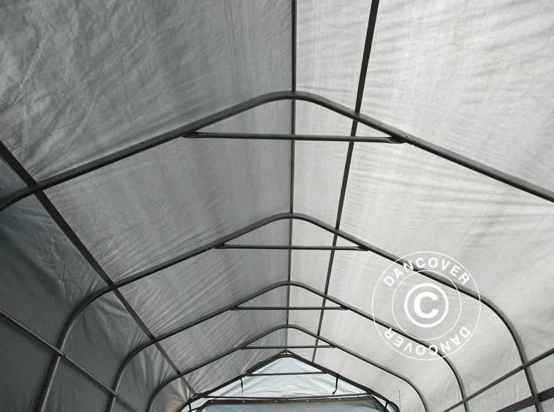 Zeltgarage PRO 3,77x7,3x3,18m PVC, Grau - Image 6