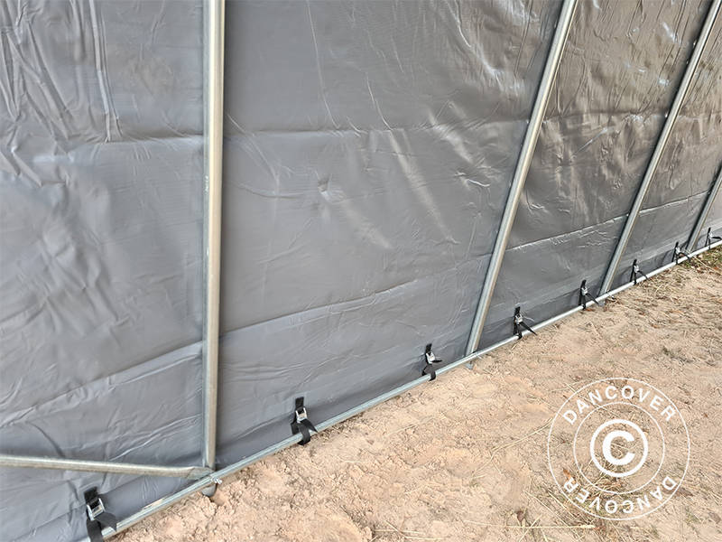 Zeltgarage PRO 3,77x7,3x3,18m PVC, Grau - Image 7