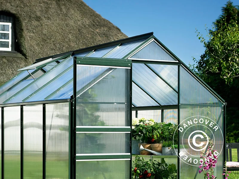 Gewächshaus Polycarbonat Halls Popular 6,2m², 1,93x3,19x1,95m, Grün - Image 3