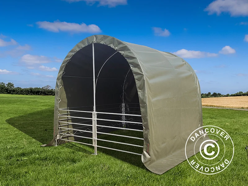 Weidezelt 3x3x2,8m, PVC, Grün - Image 4
