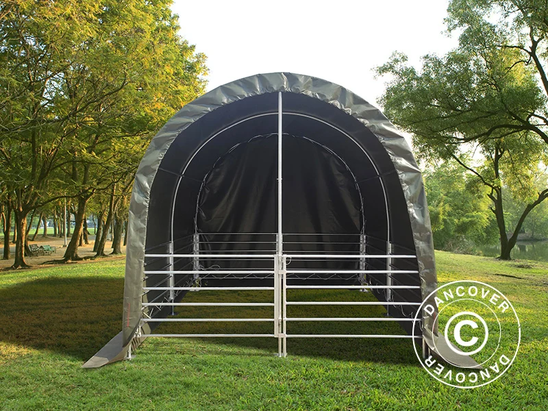 Weidezelt 3x3x2,8m, PVC, Grün - Image 6