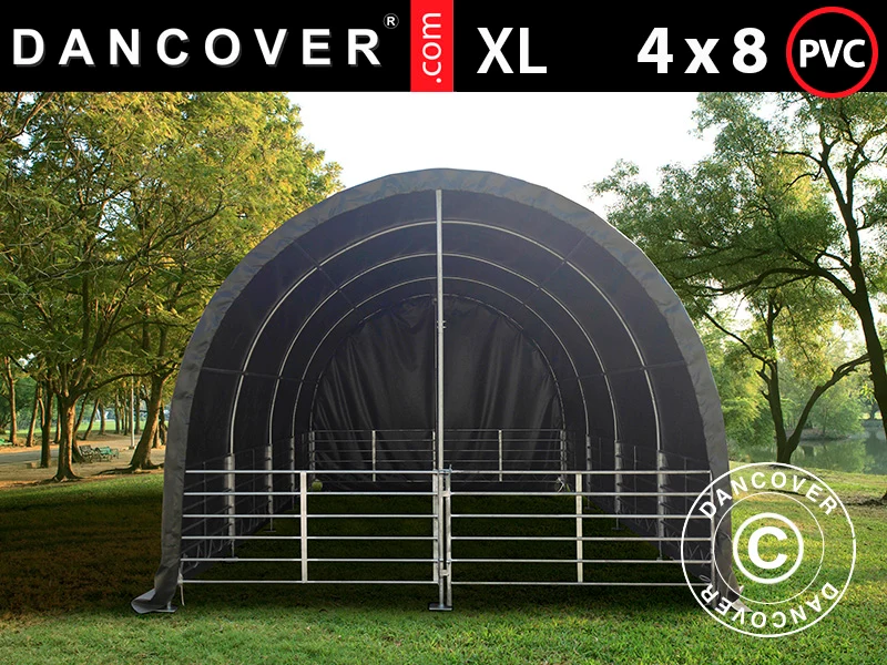 Weidezelt 4x8x3,15m, PVC, Grün - Image 2